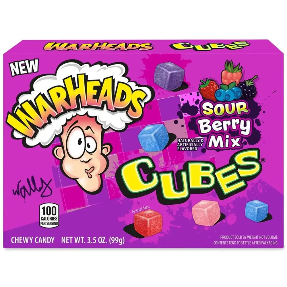 12x Warheads Berry Cubes Theatre Box 99g