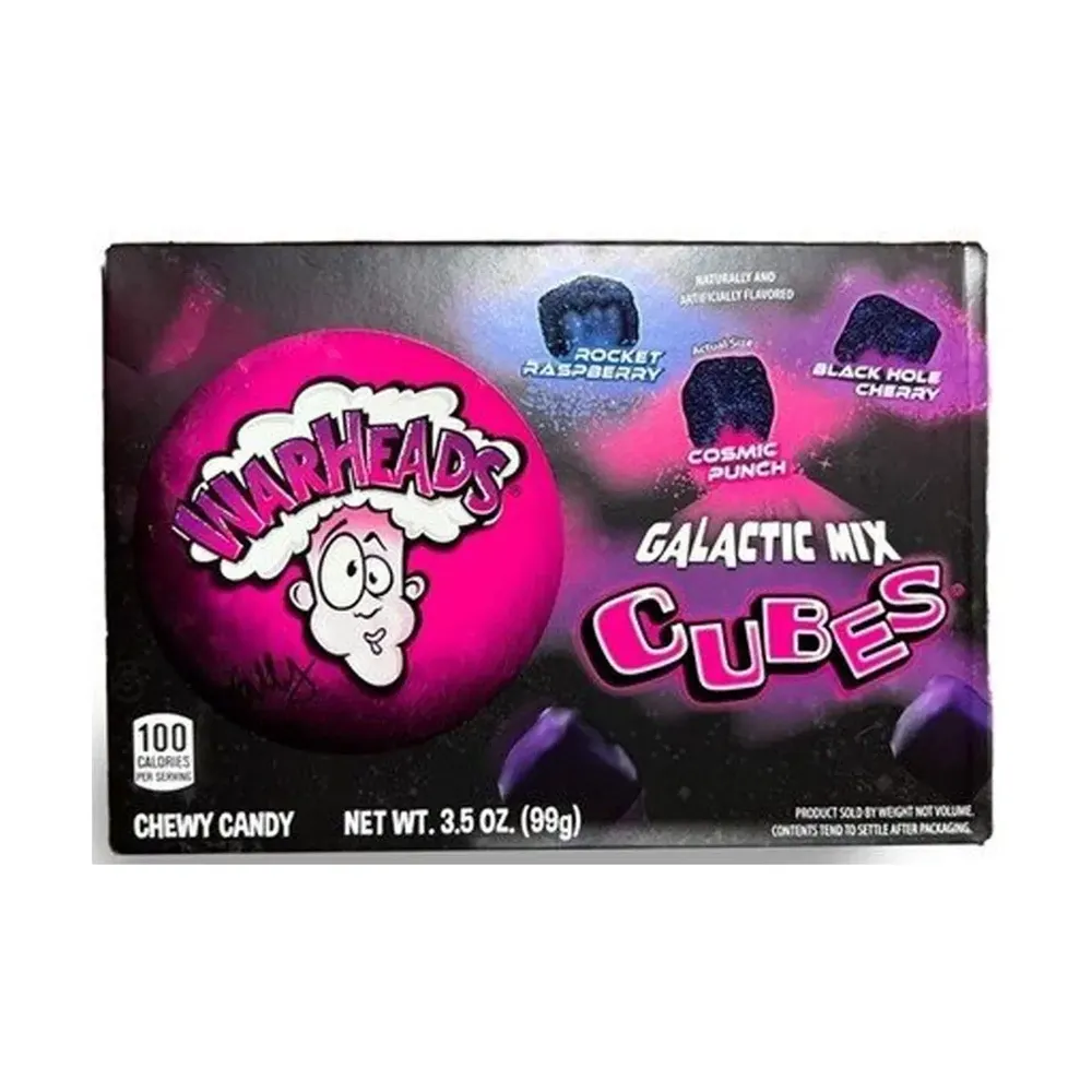 12x Warheads Galactic Cubes Theatre Box 99g