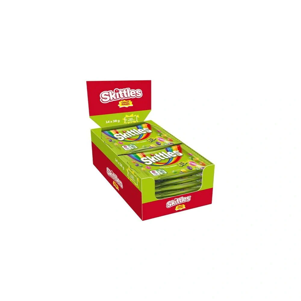 Skittles Crazy Sours (Grün) 38g. 14St.